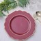 10 Pcs 12" Disposable Baroque Plastic Dinner Plates with Gold Rim